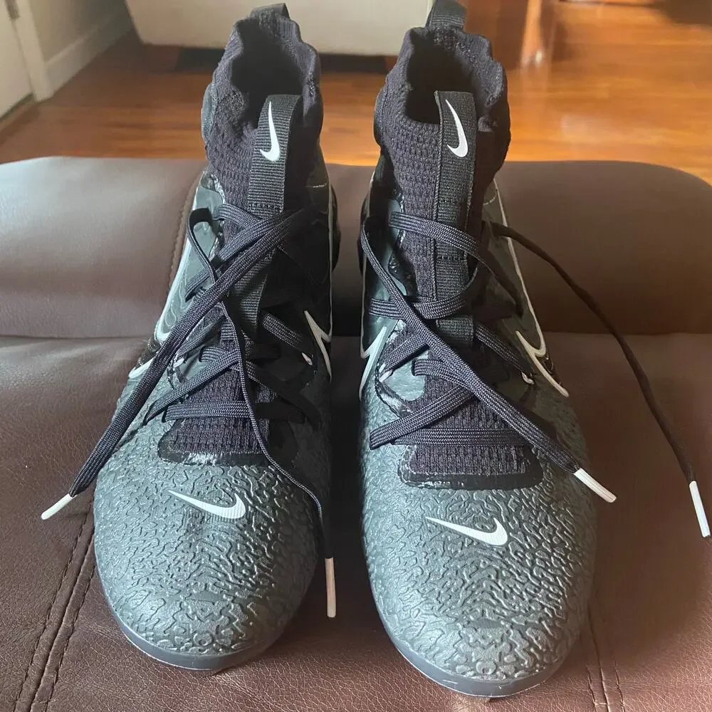 Nike Black Grey Nike Alpha Huarache NXT Metal Baseball Cleats, Sz 7.5 -- NWOB